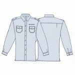 BS06L - Men's Long Sleeve Shirt with Eppaulettes and Patch Pockets - 3xs