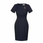 30112 - Ladies Short Sleeve Dress with Pockets - Navy - 4