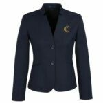 60113 - Ladies Short Jacket with Reverse Lapel - Navy - 4