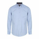 1898L - Men’s Long Sleeve Fine Oxford Shirt - Pale Blue - 37