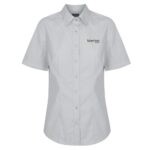 1520WS - Ladies Short Sleeve Nicholson Poplin Shirt - Silver - 6