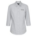 1520WZ - Ladies 3/4 Sleeve Nicholson Poplin Shirt - Silver - 6