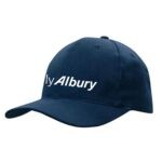 4141 - Brushed Heavy Cotton With Snap Back - Navy **Minimum 10 Caps** - OSFA