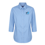 1520WZ - Ladies 3/4 Sleeve Premium Poplin Blouse - French Blue - 6