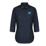 1520WZ - Ladies 3/4 Sleeve Premium Poplin Blouse - Navy - 6