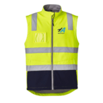 ZV426 - Unisex Hi Vis Softshell Vest Day/Night Reflectors Yellow/Navy - 2xl